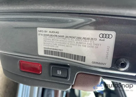 2017 Audi A4 2.0T Premium from USA, damaged, VIN WAUENAF48HN027837